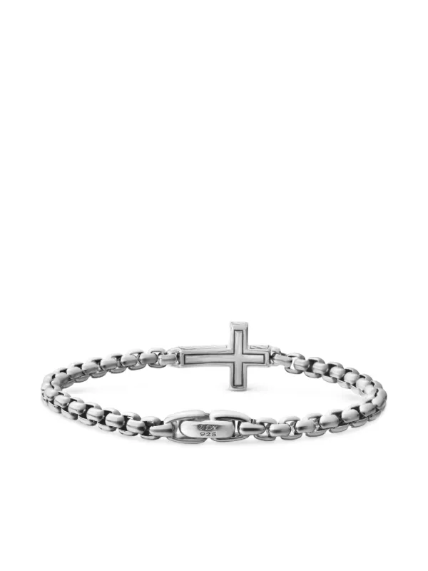 David Yurman Cross ダイヤモンド ブレスレット スターリングシルバー