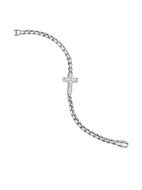 David Yurman Cross ダイヤモンド ブレスレット スターリング