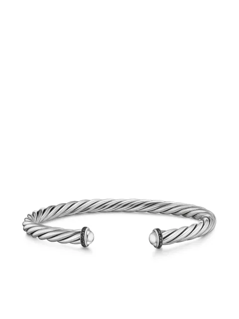 David Yurman sterling silver Cable Cuff diamond bracelet (6mm)