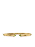 David Yurman 18kt yellow gold Cablespira peridot cuff