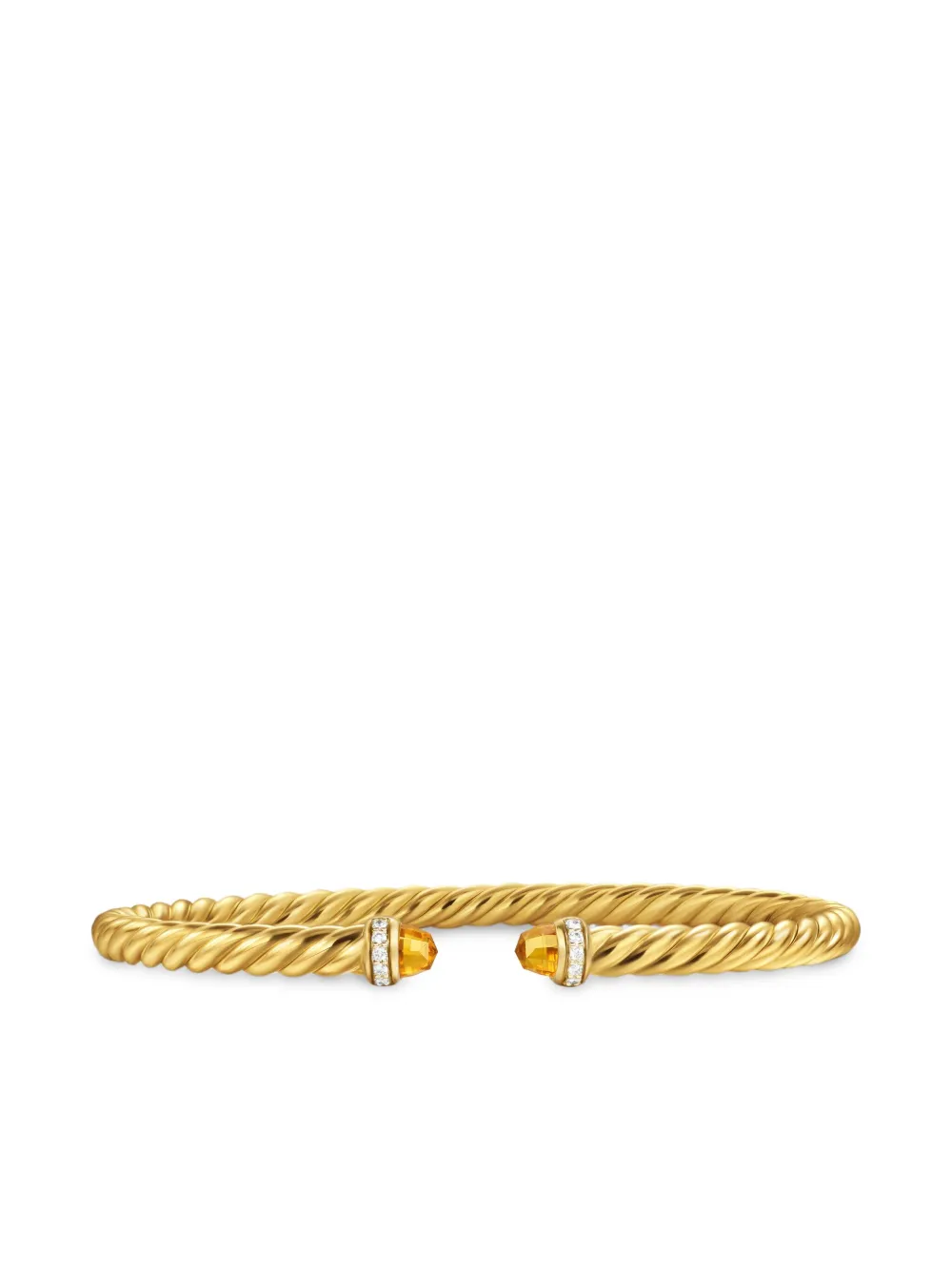 David Yurman 18kt yellow gold Cablespira citrine and diamond bracelet (4mm) | Gold | Image 1