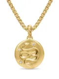 David Yurman 18kt yellow gold Snake diamond amulet (18.8mm)