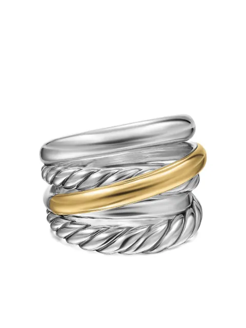 David Yurman 14kt yellow gold Crossover Five Row ring (17.5mm)