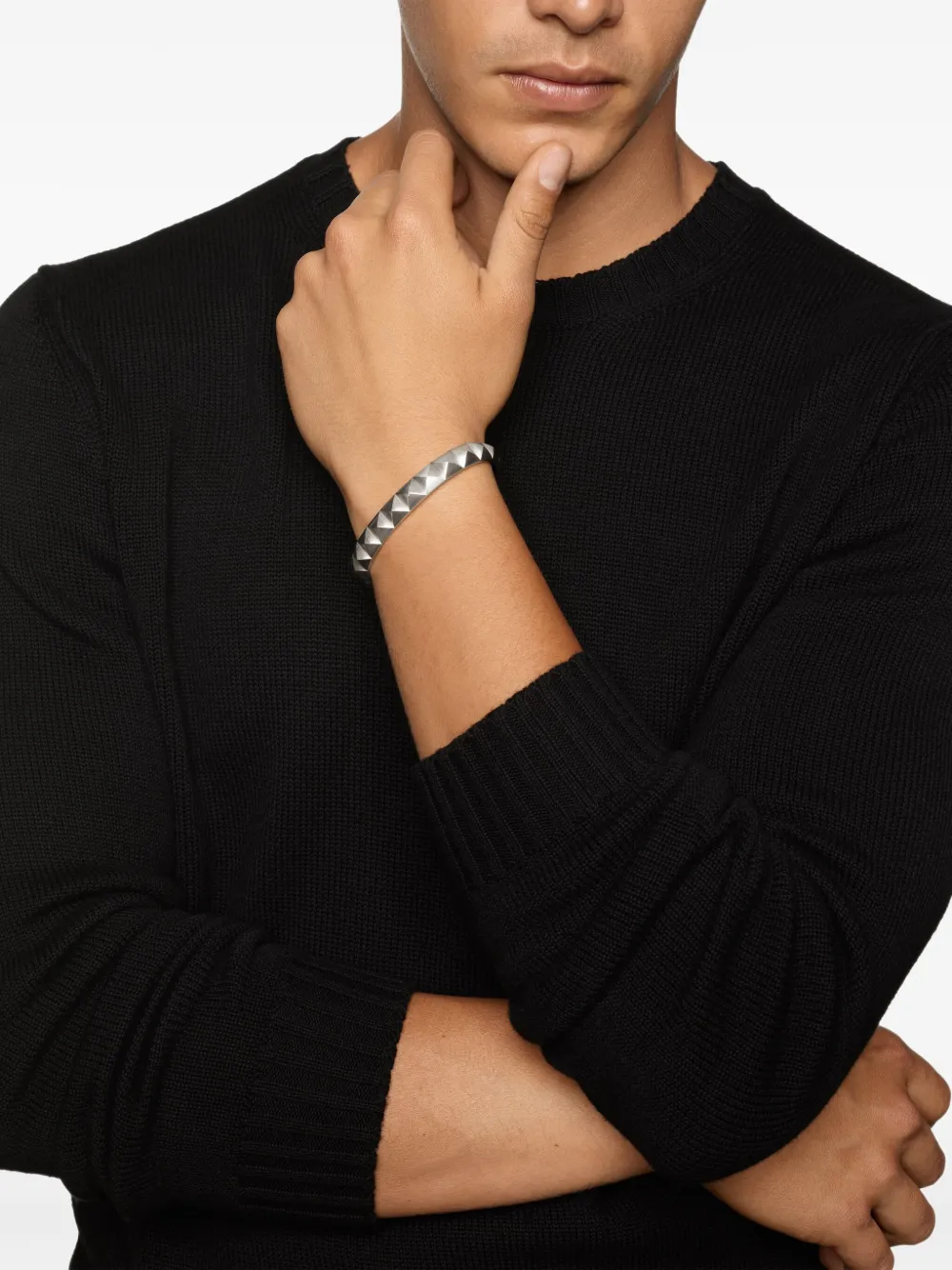David Yurman Bracciale rigido Pyramid in argento sterling (9,3mm) | Image 2