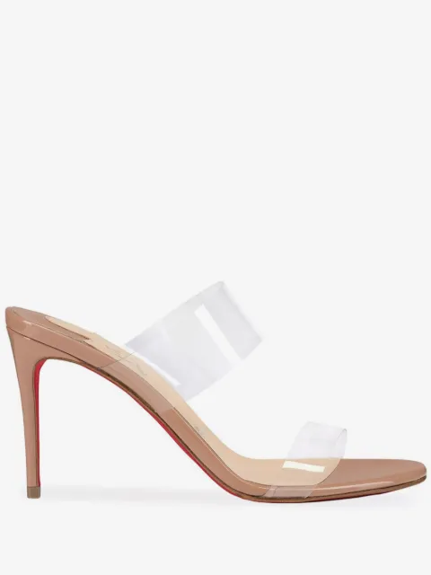 Christian Louboutin Just Nothing 85mm patent-finish mules