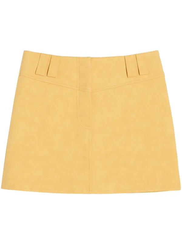 Apparis faux leather Mini Skirt Yellow FARFETCH ZA