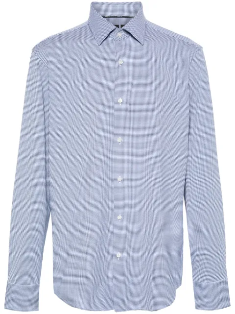 BOSS gingham-check long-sleeve shirt 