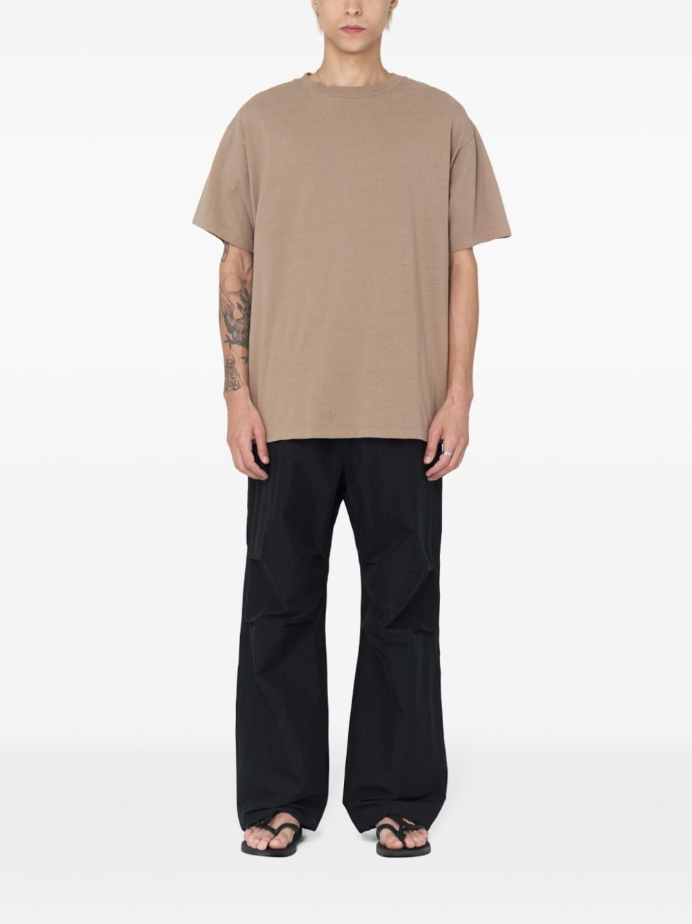 John Elliott round-neck cotton T-shirt - Beige