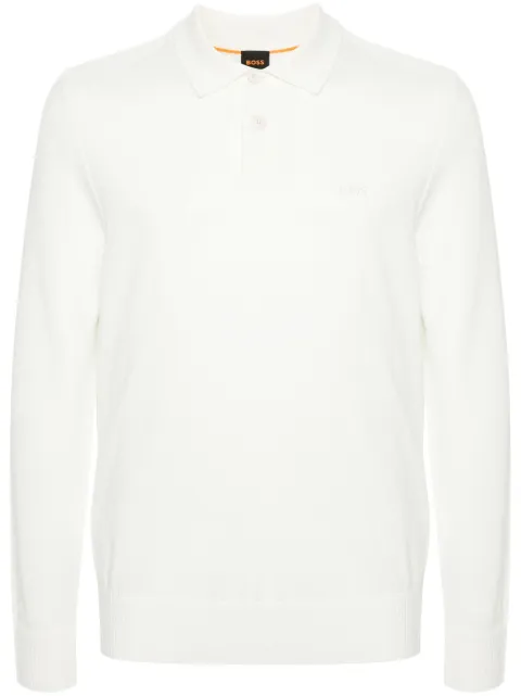 BOSS logo-embroidered virgin wool blend jumper 
