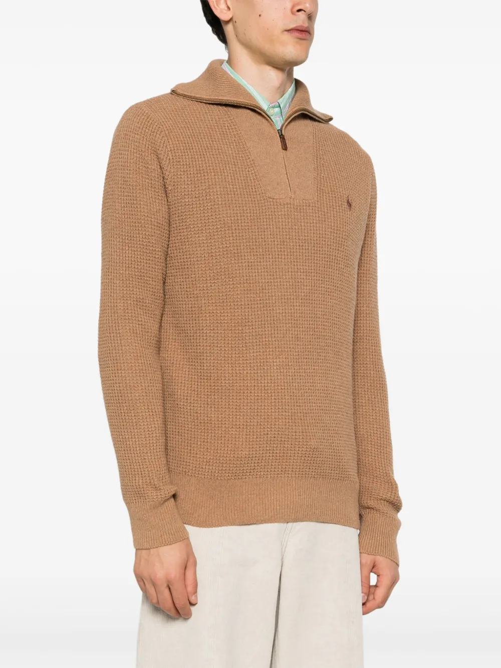 Polo Ralph Lauren Trui met wafelpatroon Bruin