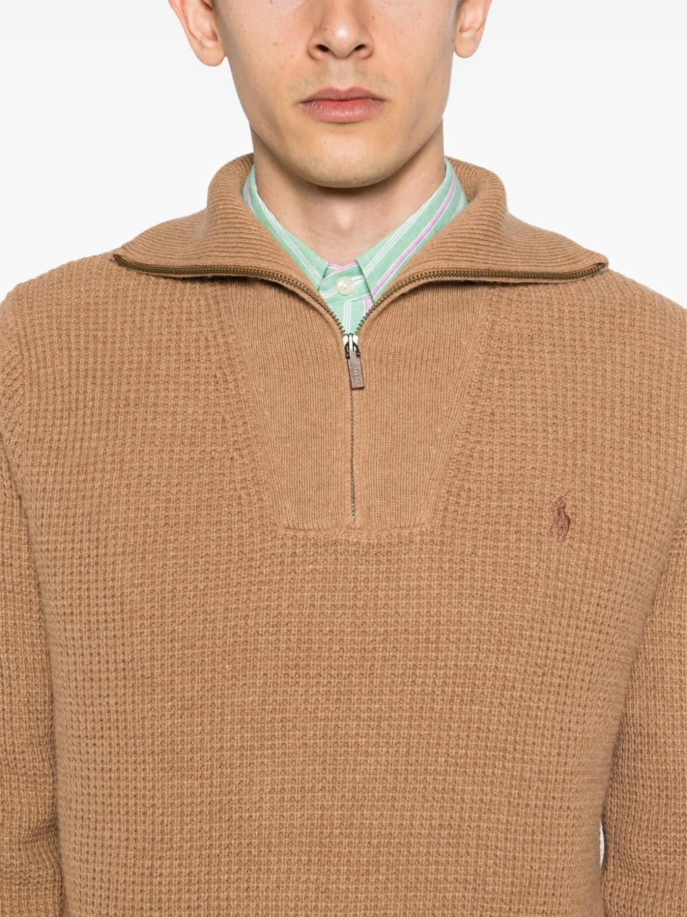 Polo Ralph Lauren Trui met wafelpatroon Bruin