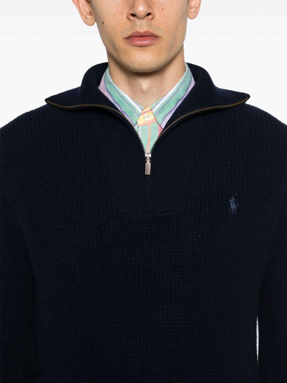 Polo Ralph Lauren waffle knit zip-up jumper Men