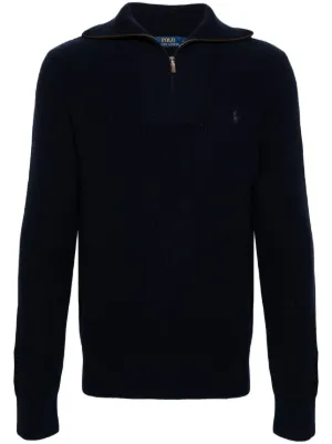 Polo Ralph Lauren Jersey quarter-zip Pullover | Blue | FARFETCH
