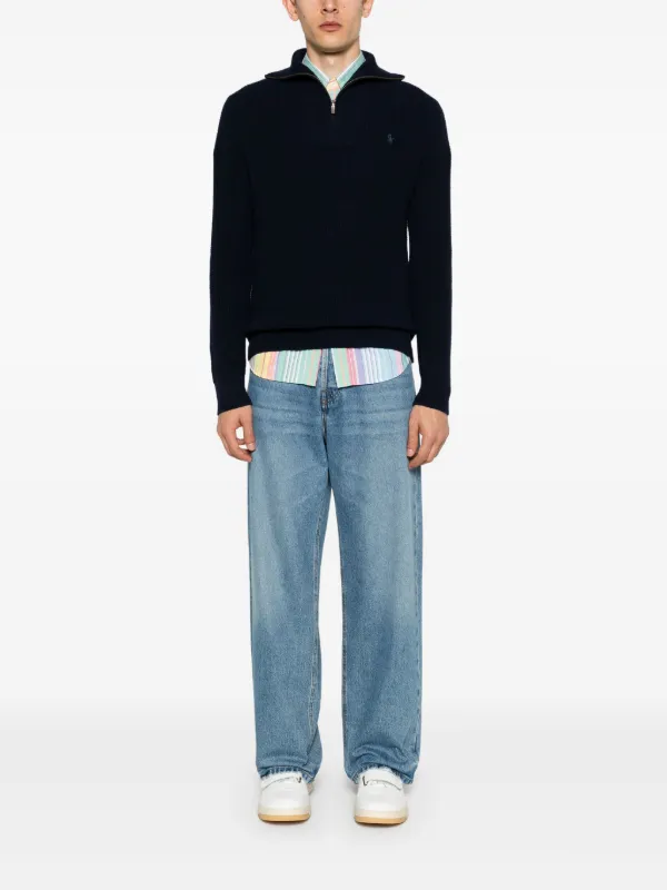 Polo Ralph Lauren ワッフルニット セーター | ブルー | FARFETCH JP