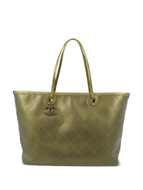 HOT SALE CHANEL 2014 Wild Stitch tote bag Women