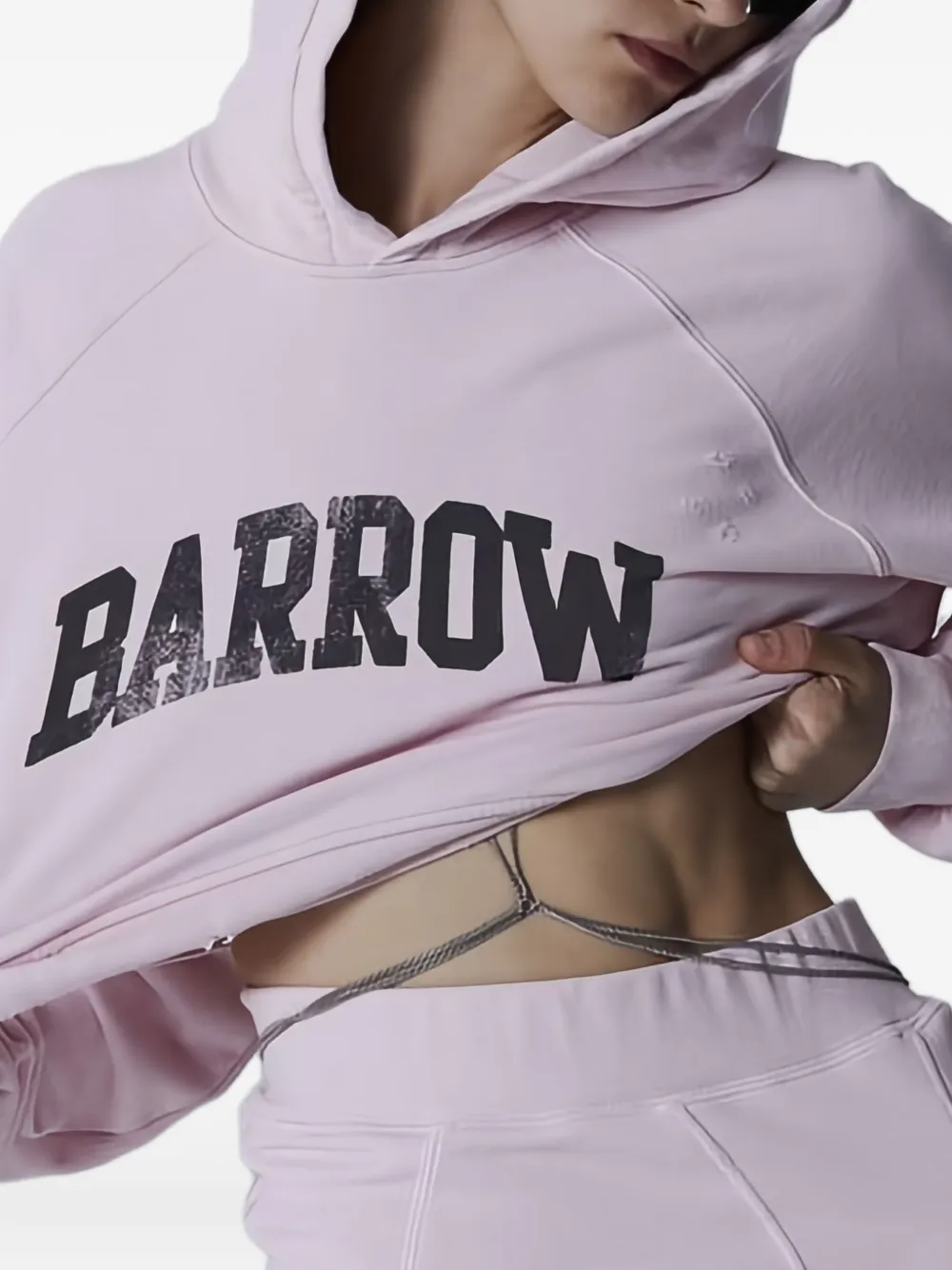 BARROW logo-print hoodie - Roze