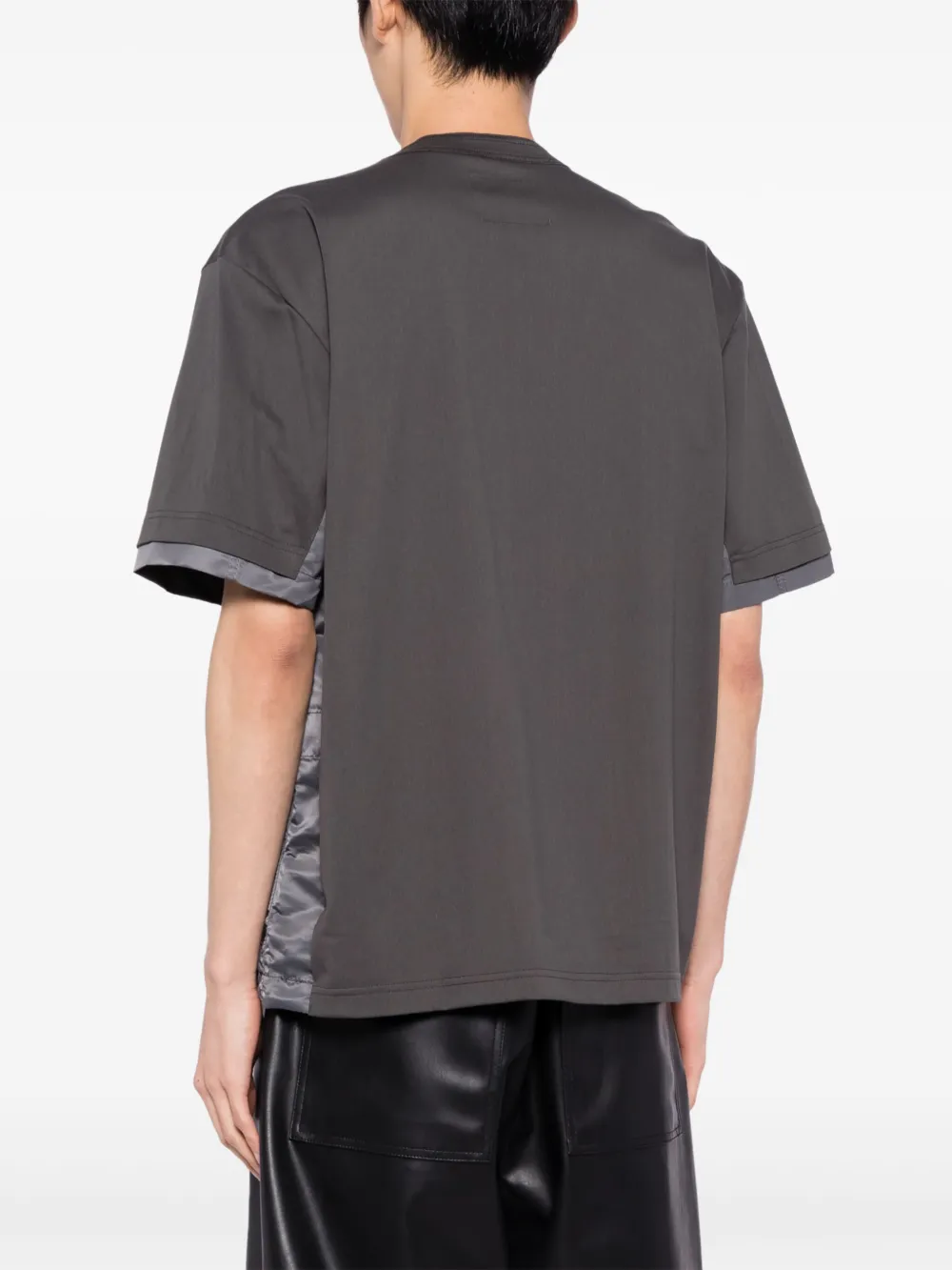 sacai T-shirt met vlakken Grijs