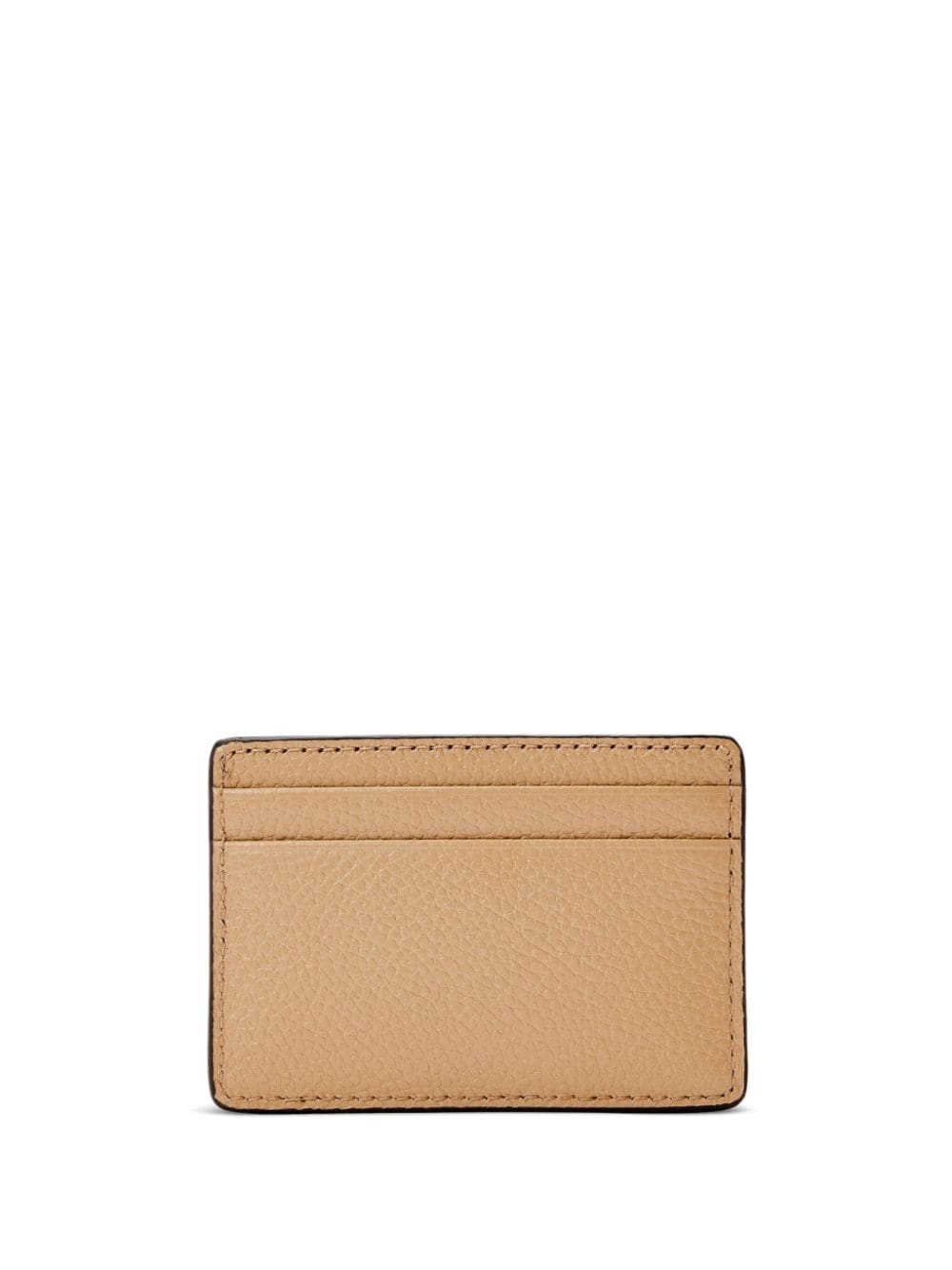 Michael Kors logo-lettering leather card holder - Beige