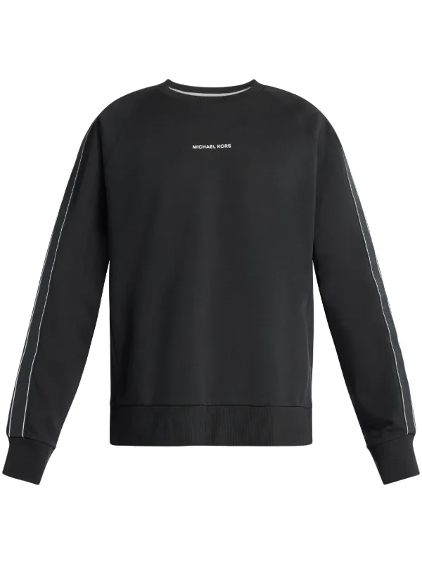 Michael Kors logo tape crew neck sweatshirt men Cotton Polyester XXL Black