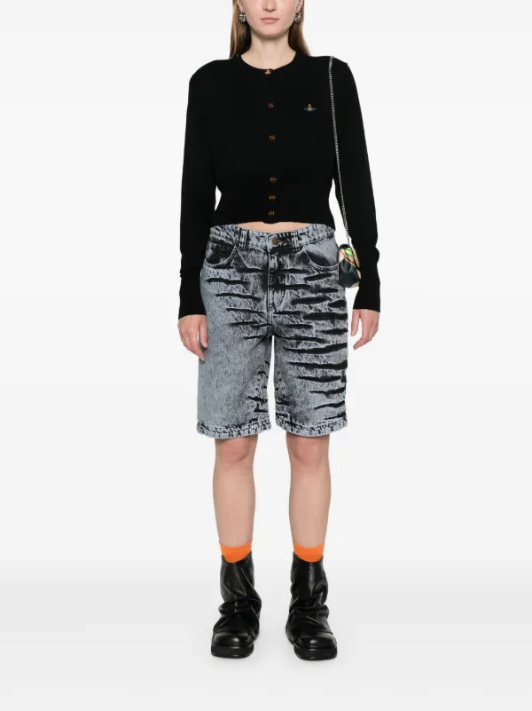 Vivienne Westwood Bea Cropped Cardigan | Black | FARFETCH