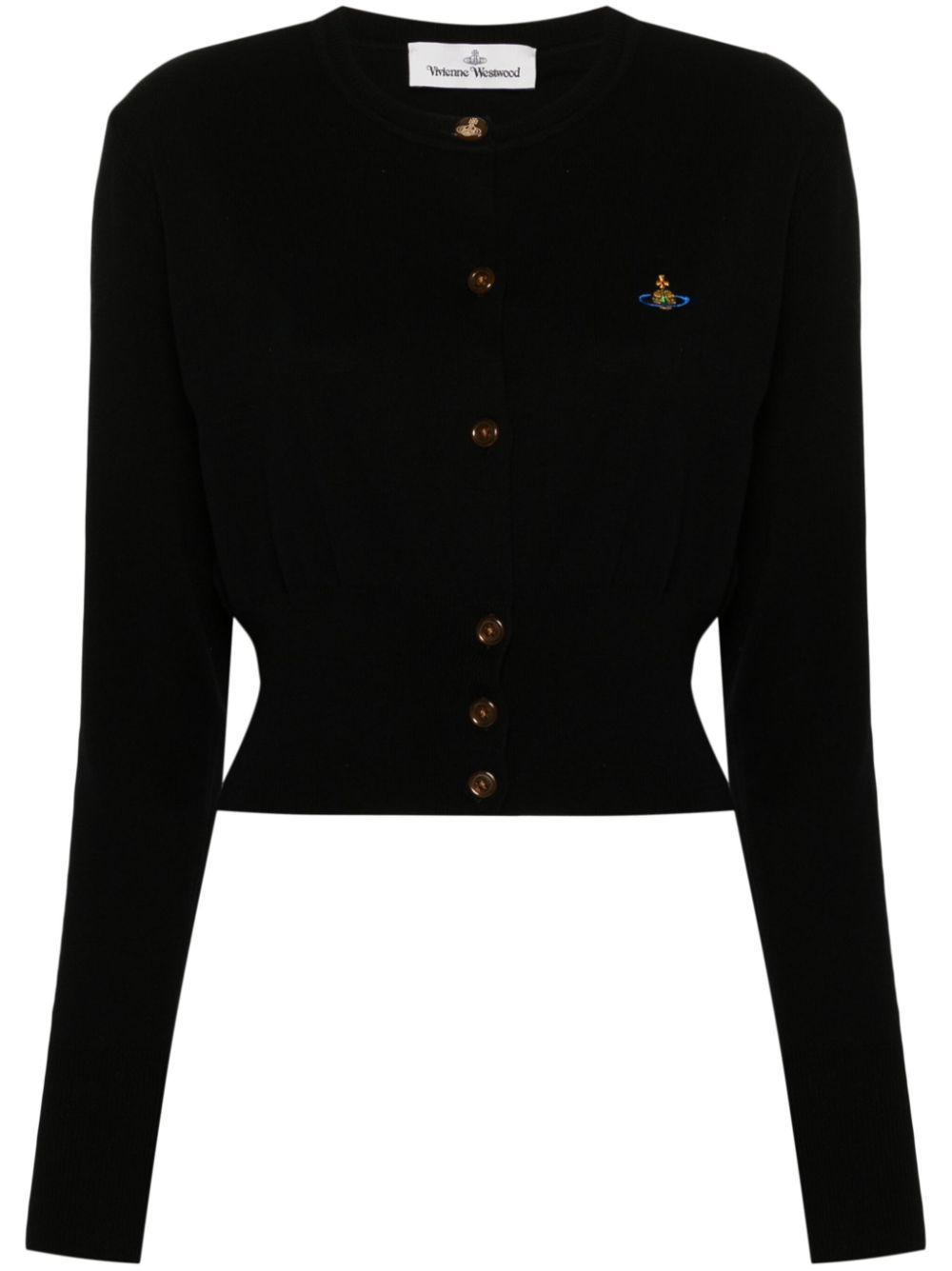 Vivienne Westwood Bea Cropped Cardigan In Black