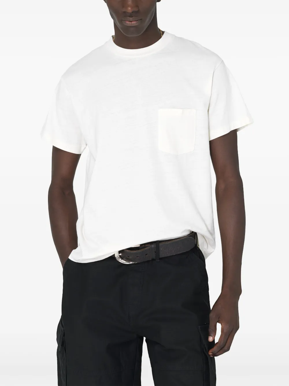 John Elliott Katoenen T-shirt met borstzak Wit