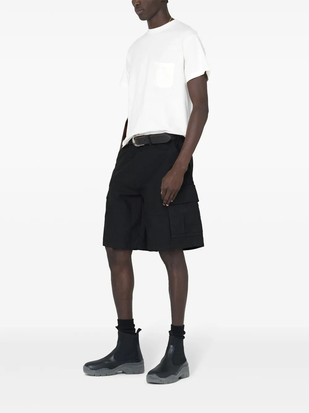John Elliott Katoenen T-shirt met borstzak Wit