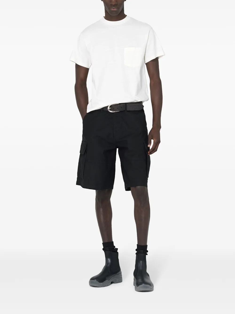 John Elliott chest-pocket cotton T-shirt - Wit