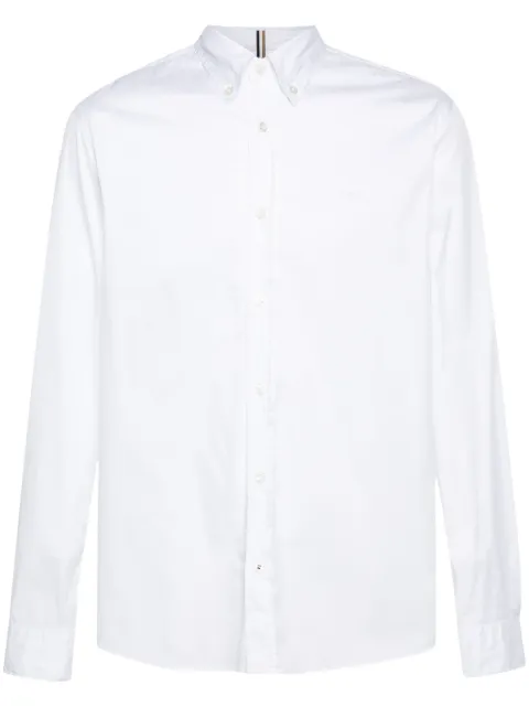 BOSS chemise en popeline à logo brodé