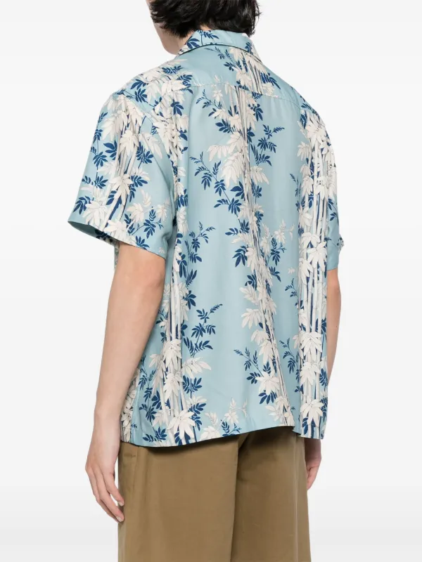 BODE Bamboo Forest leaf-print Shirt | Blue | FARFETCH