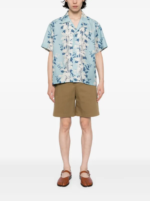 BODE Bamboo Forest leaf-print Shirt | Blue | FARFETCH
