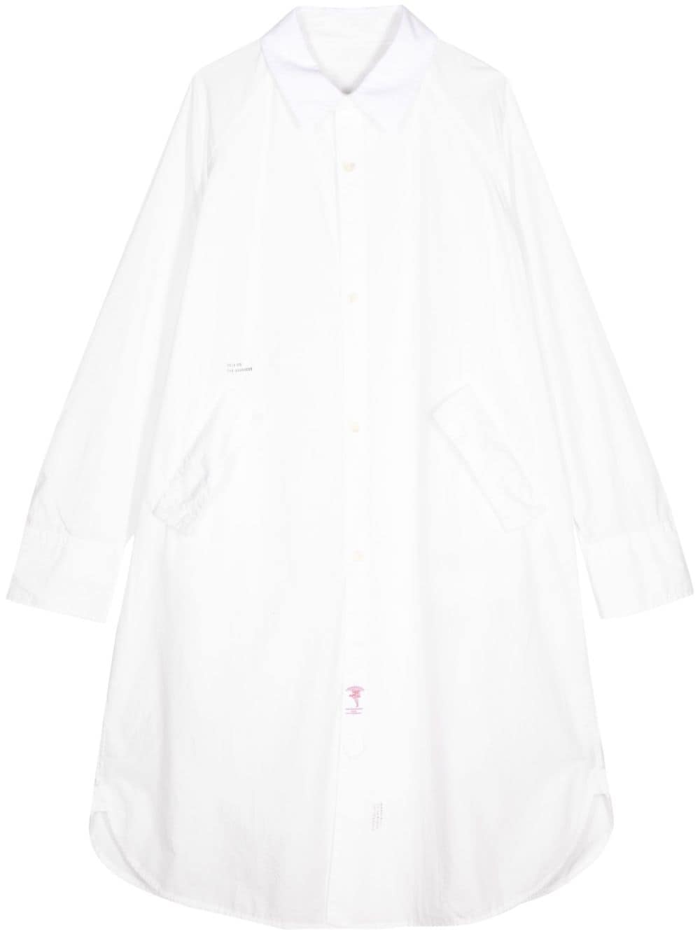 Undercover oversize-design buttoned midi coat - Bianco