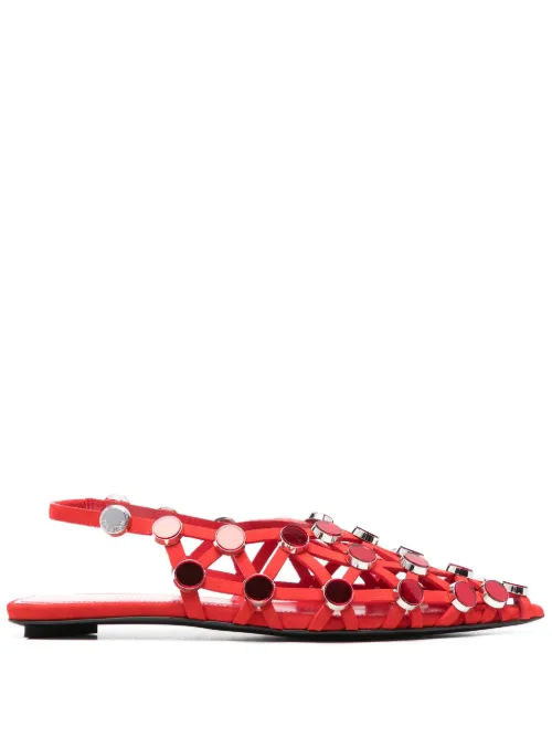 The Attico ballerines Grid - Rouge - The Attico - Modalova