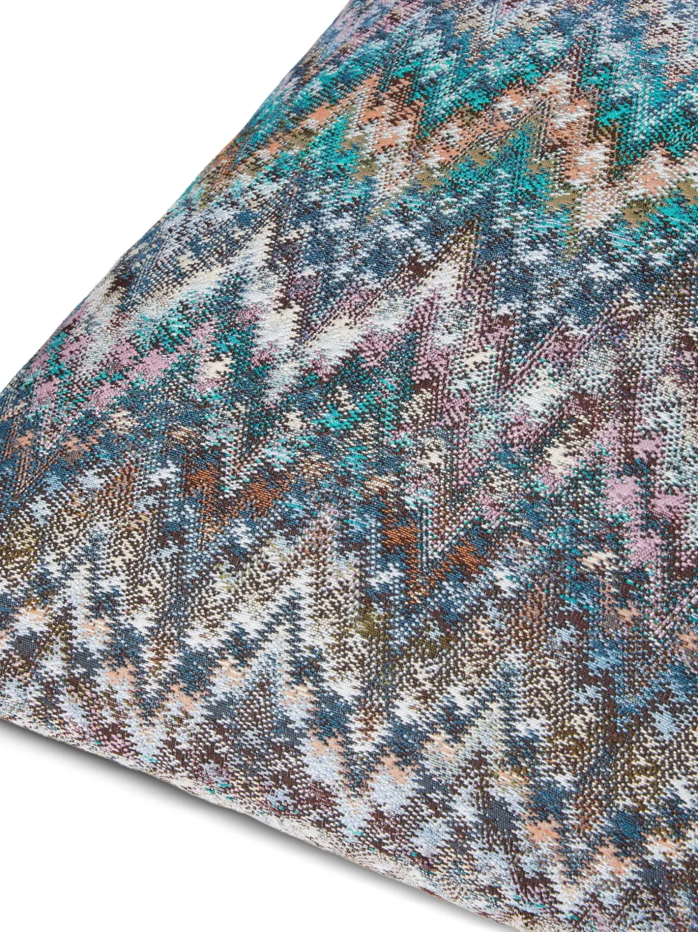 Missoni Chevron-pattern Cushion (60cm X 60cm) In Blue