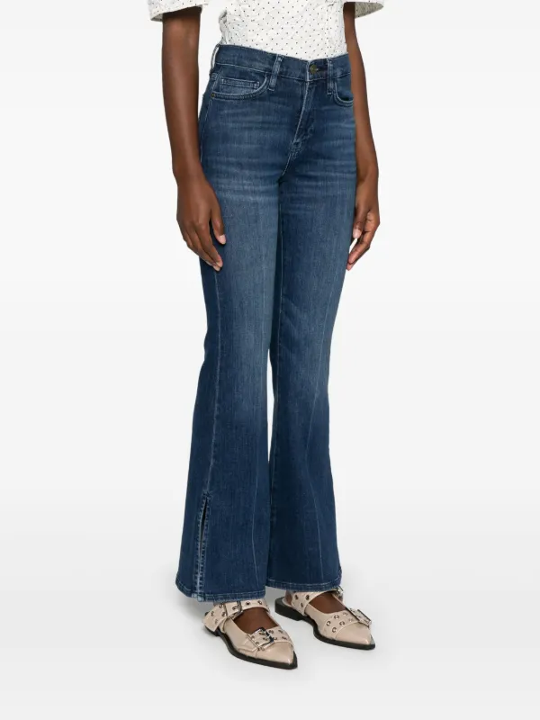 FRAME Le Easy high-rise Flared Jeans | Blue | FARFETCH