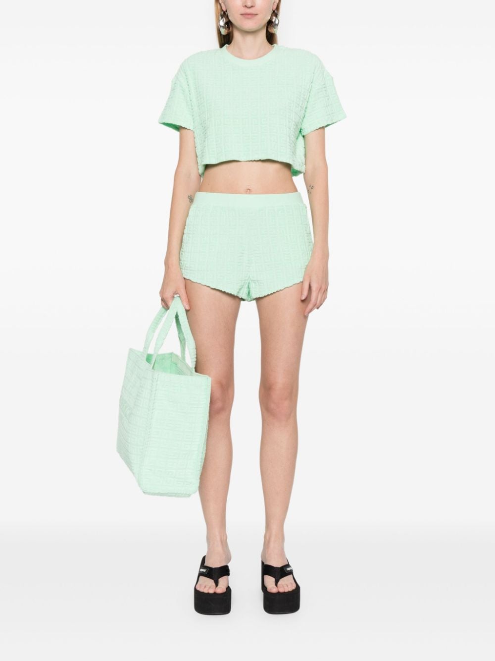 Givenchy Cropped T-shirt - Groen