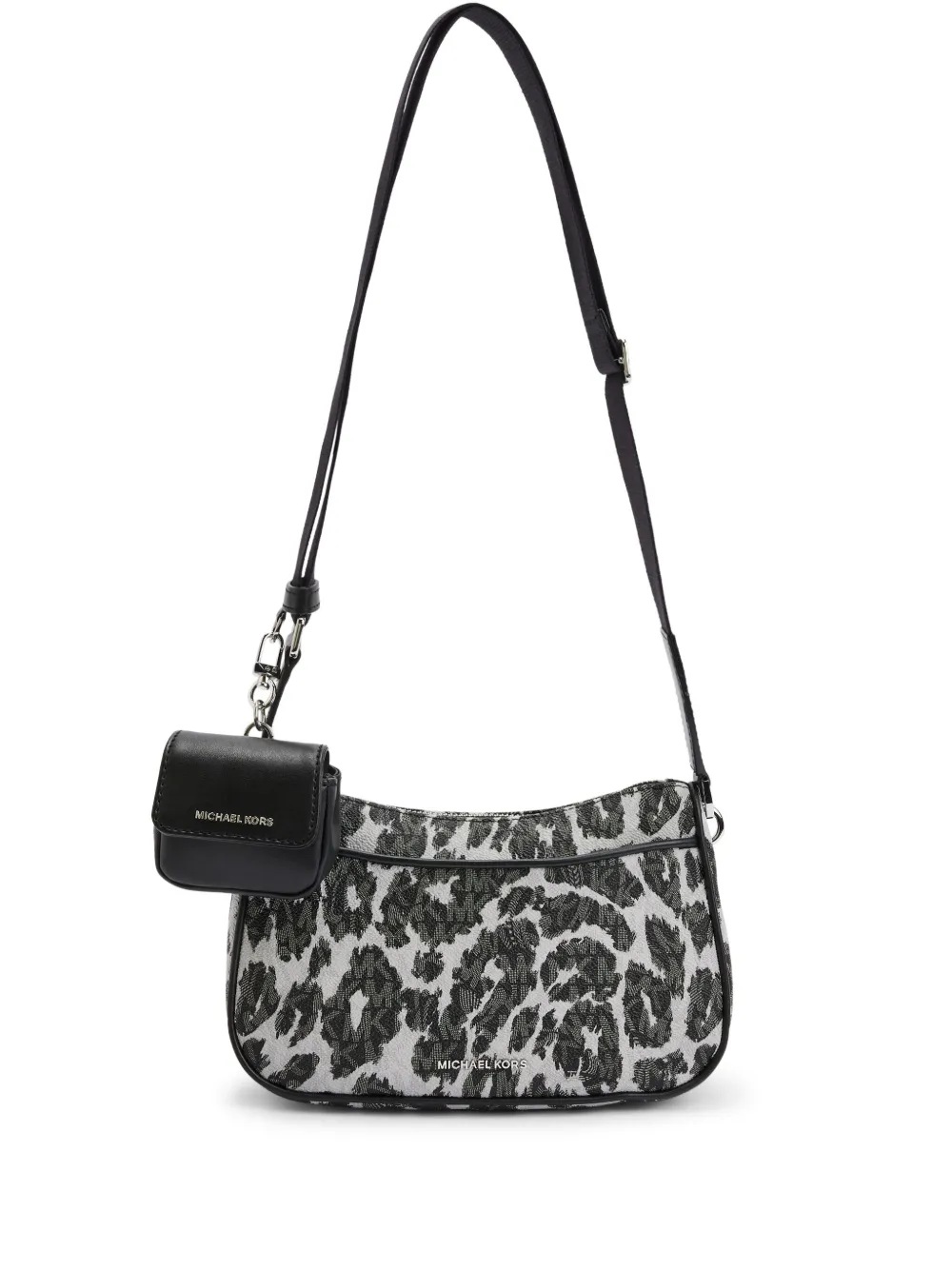 Michael Kors Jack met luipaardprint en capuchon Zwart