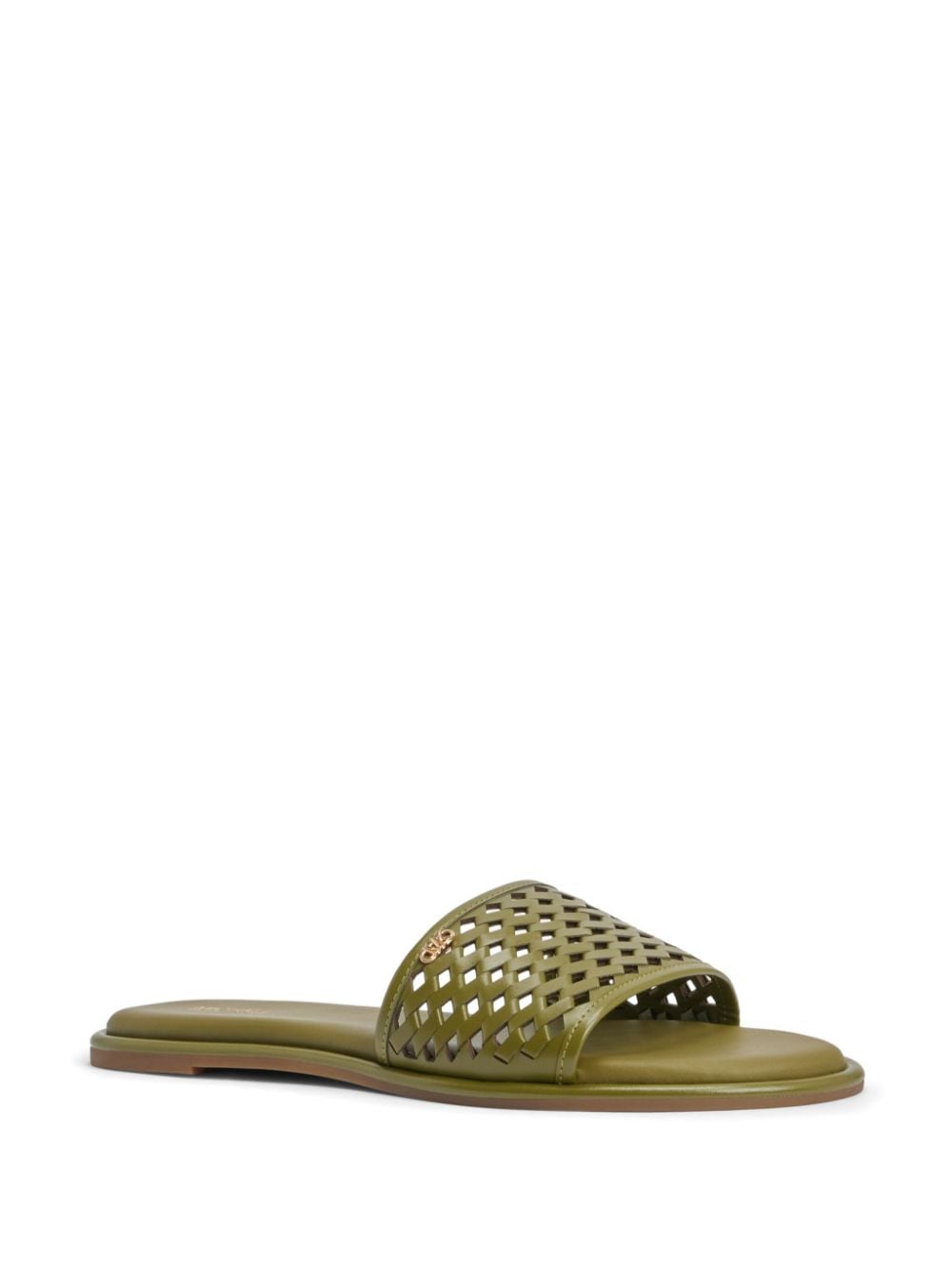 Shop Michael Kors Saylor Slides In Green