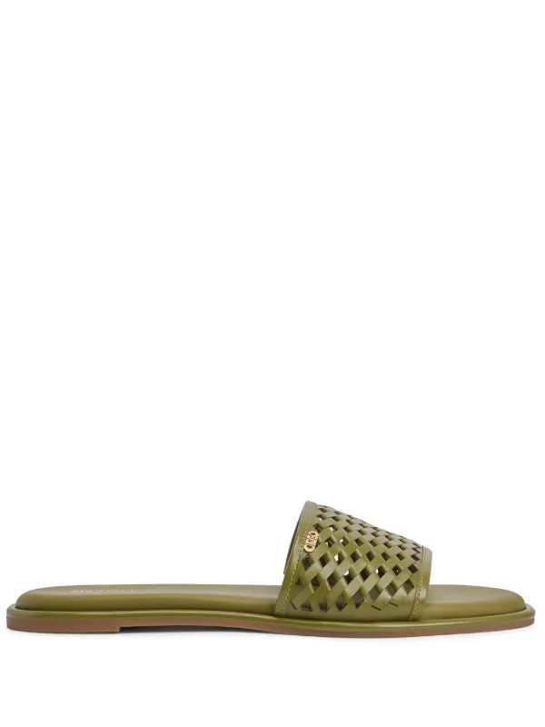 Michael kors slides womens green discount