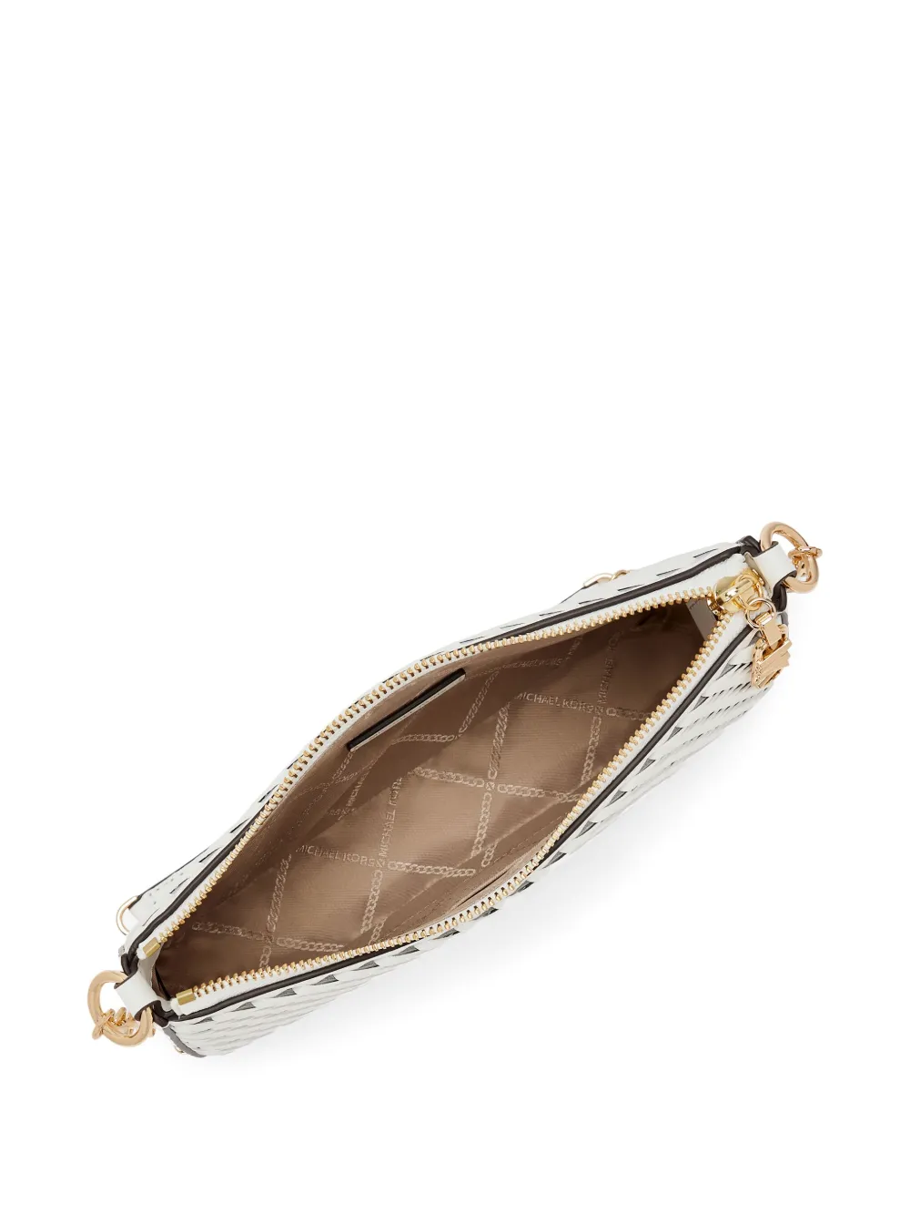 Michael Kors Empire leren schoudertas Wit