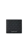 Michael Kors monogram-jacquard wallet - Black