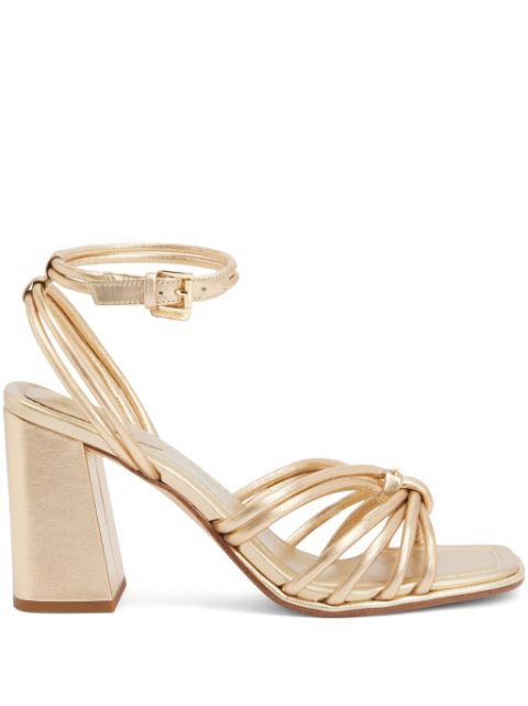 Michael Kors 90mm Astra metallic-leather sandals