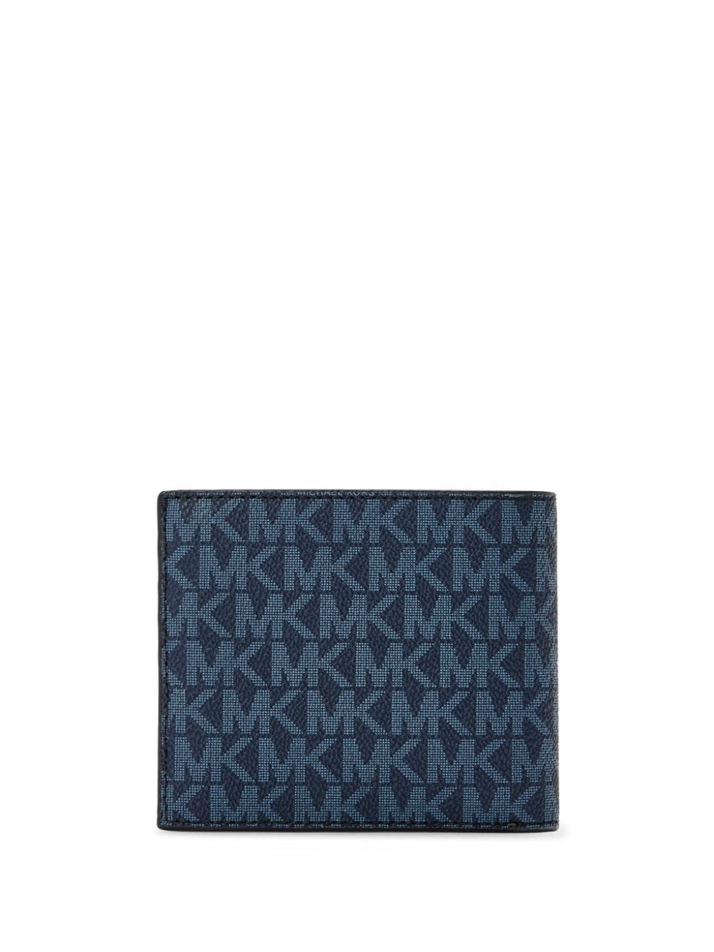 Shop Michael Kors Monogram-jacquard Wallet In Blue