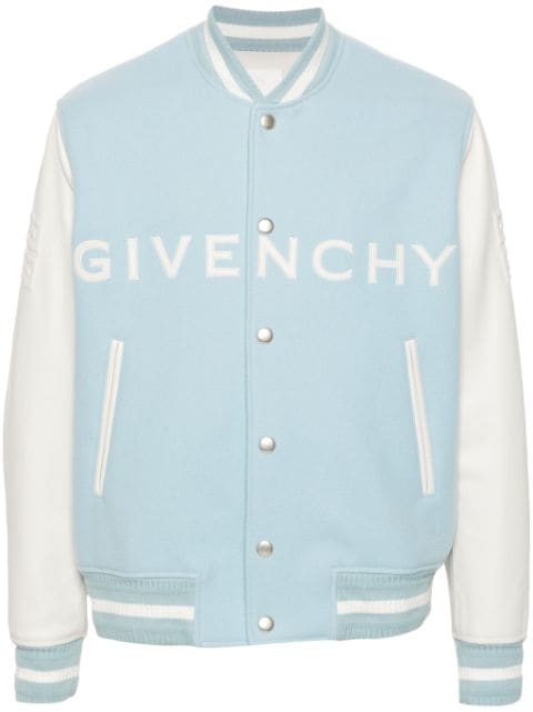 Givenchy colour-block fleece bomber jacket