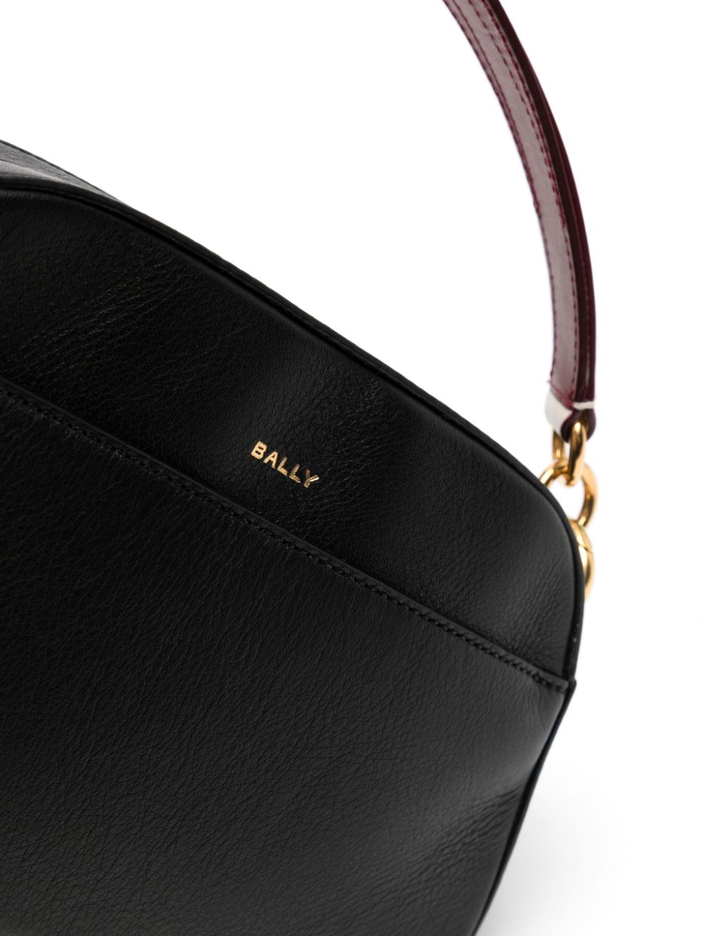 Shop Bally Logo-print Leather Bag In Schwarz