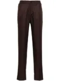 Kiton elasticated-waistband tapered trousers - Brown