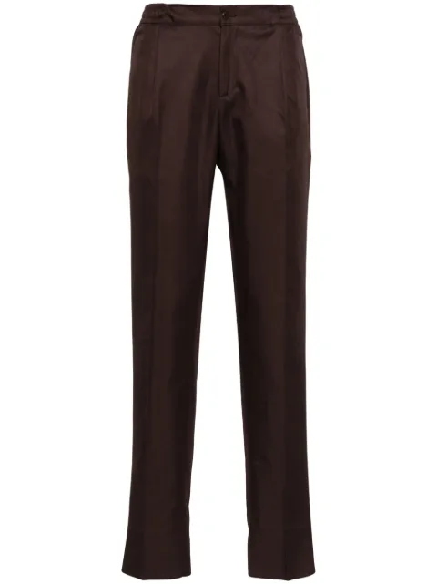 Kiton elasticated-waistband tapered trousers