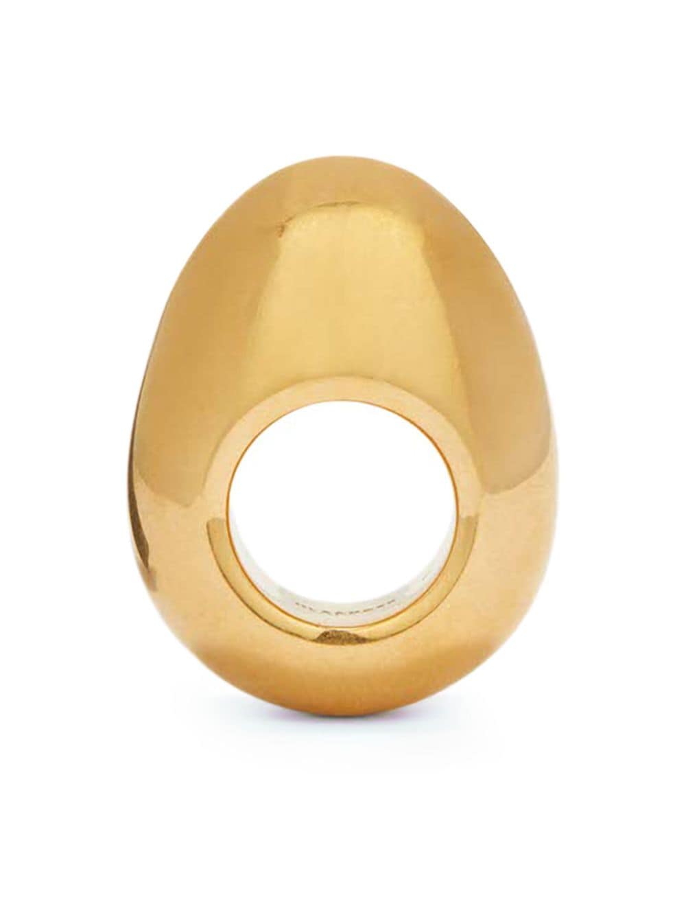 Shop Jil Sander Polished Oval-body Ring In Gold