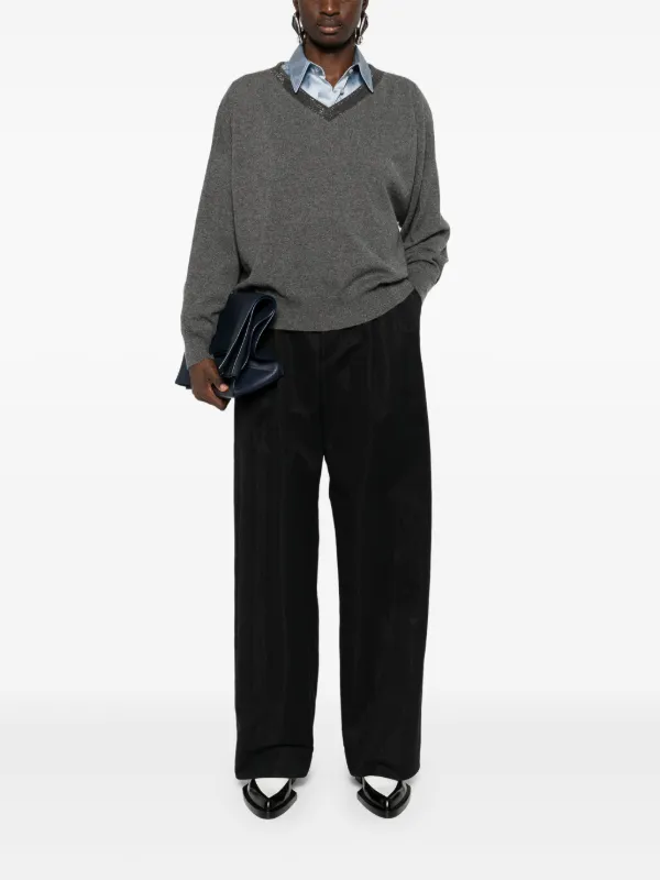 Brunello Cucinelli モニーレ カシミアセーター | グレー