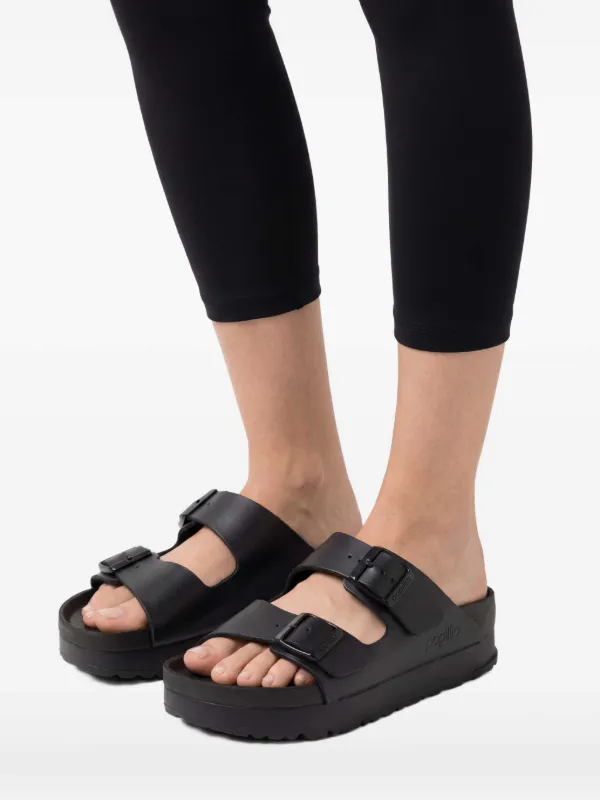 Birkenstock Arizona Papillio Leather Sandals | Black | FARFETCH
